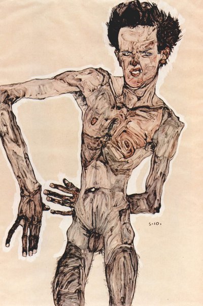 Male Nude by Egon Schiele